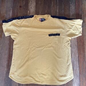 Mens chaps yellow vintage t shirt. Large.